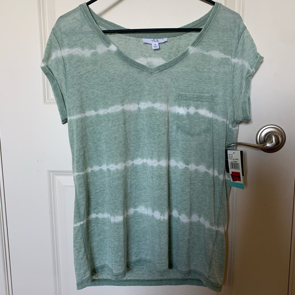 Ande striped tie dye pocket tee